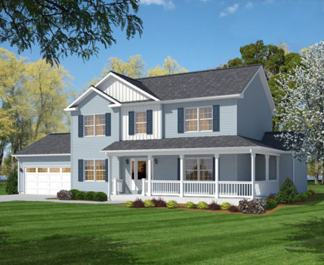 The Excalibur, Two Story Modular Home Exterior Rendering