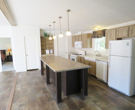 3A235A, Double Wide Manufactured Home Driftwood Kitchen